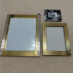 Vintage Brass Photo Frame bundle and Silver Picture Frame